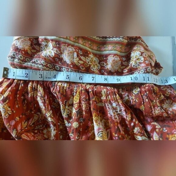 Boho Maxi Dress Paisley Tie Back Festival Y2K Spaghetti Strap - Picture 9 of 13